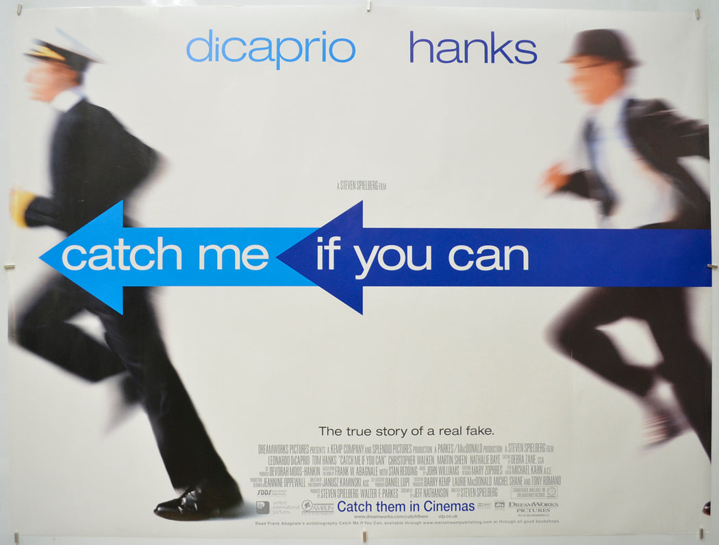 Catch Me If You Can (Teaser / Advance Version)Original Quad Poster - Film Poster - Movie Poster