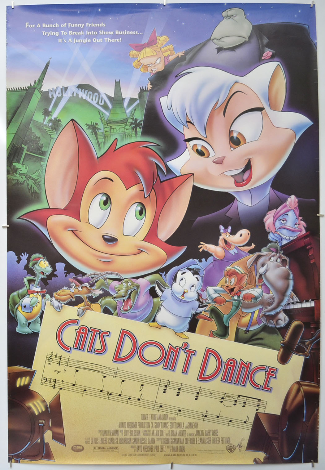 Cats Don't Dance  Original One Sheet Poster - Film Poster - Movie Poster