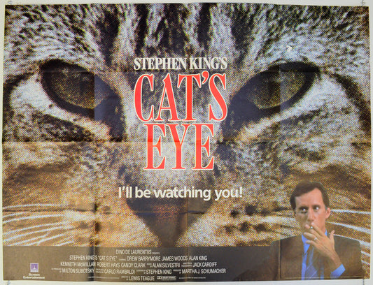 Stephen King's : Cat's Eye  Original British Quad Poster - Film Poster - Movie Poster 