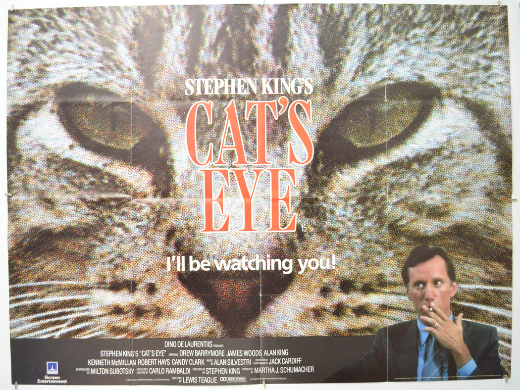 Stephen King’s : Cat’s Eye Original Quad Poster - Film Poster - Movie Poster