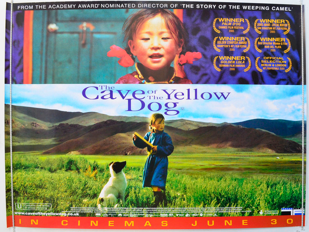 The Cave Of The Yellow Dog  (a.k.a. Die Höhle des gelben Hundes)   Original British Quad Poster - Film Poster - Movie Poster 