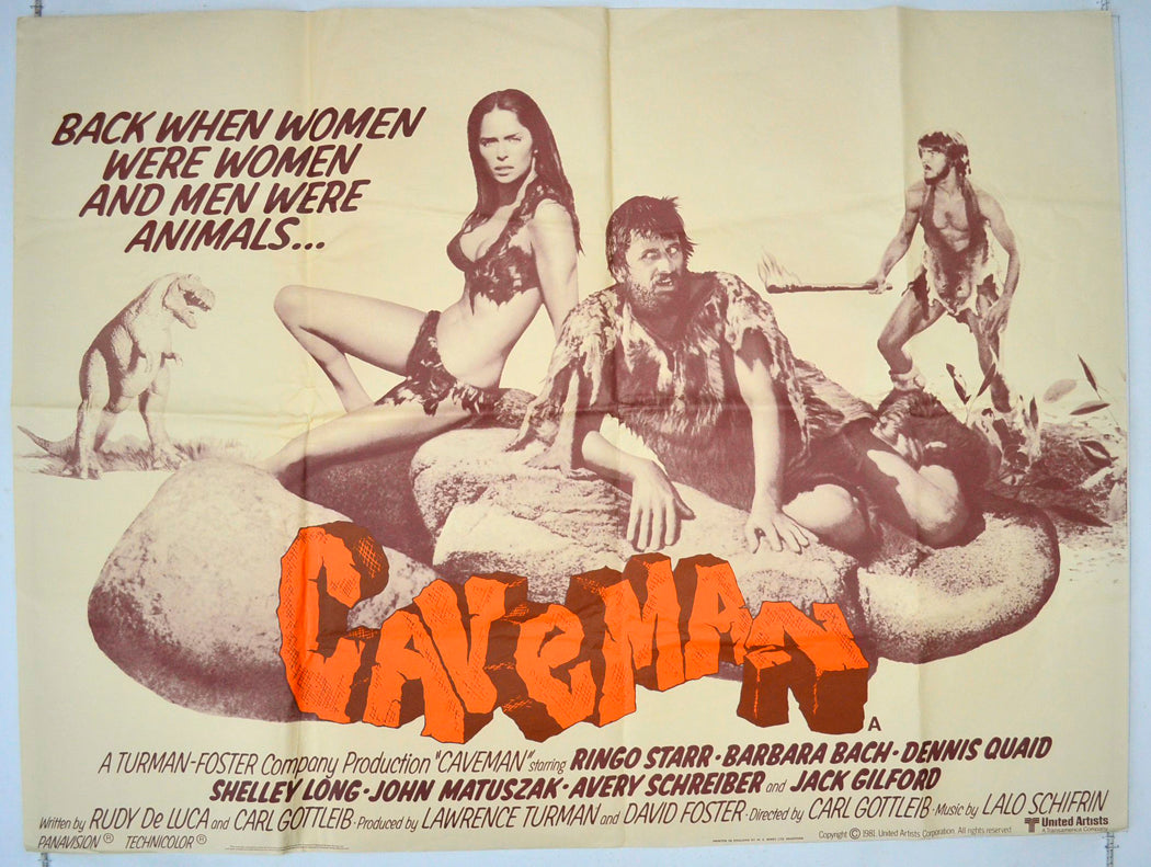 Caveman Original British Quad Poster - Movie Poster