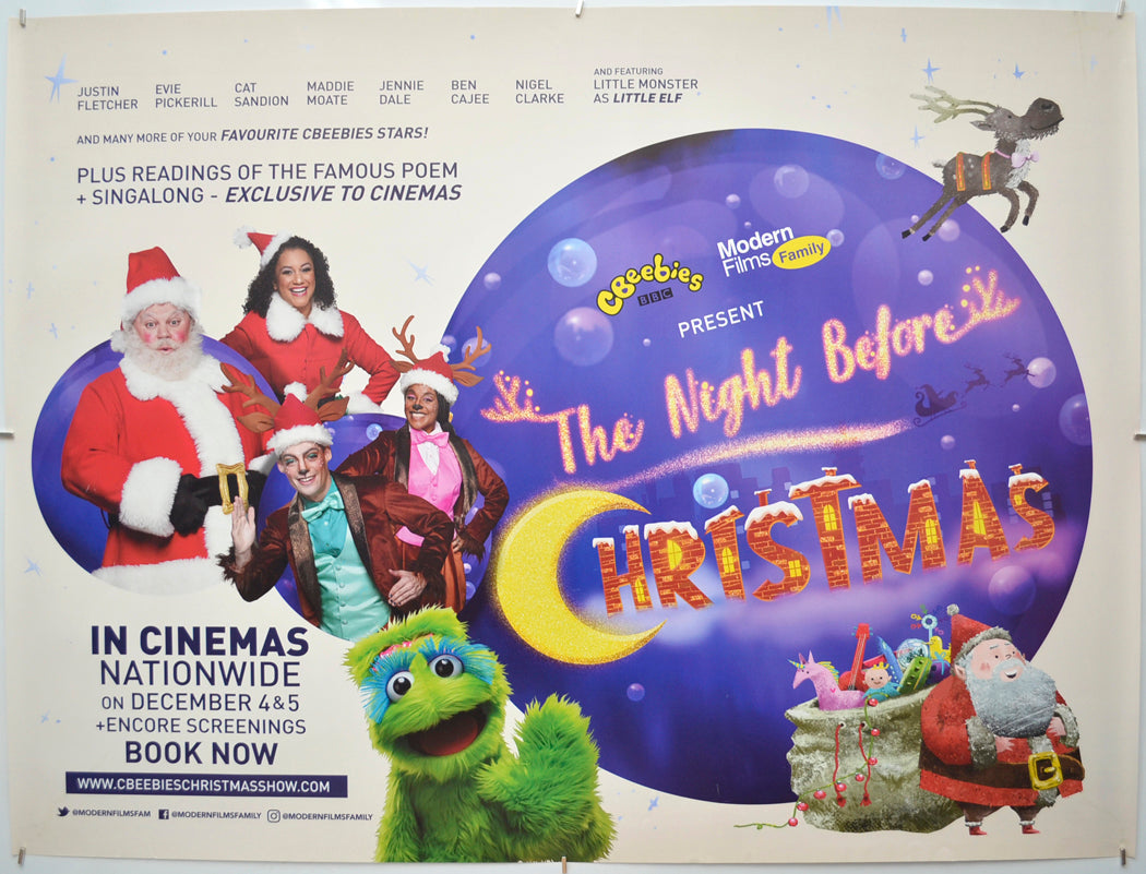 Cbeebies Present: The Night Before Christmas Original Quad Poster - Film Poster - Movie Poster