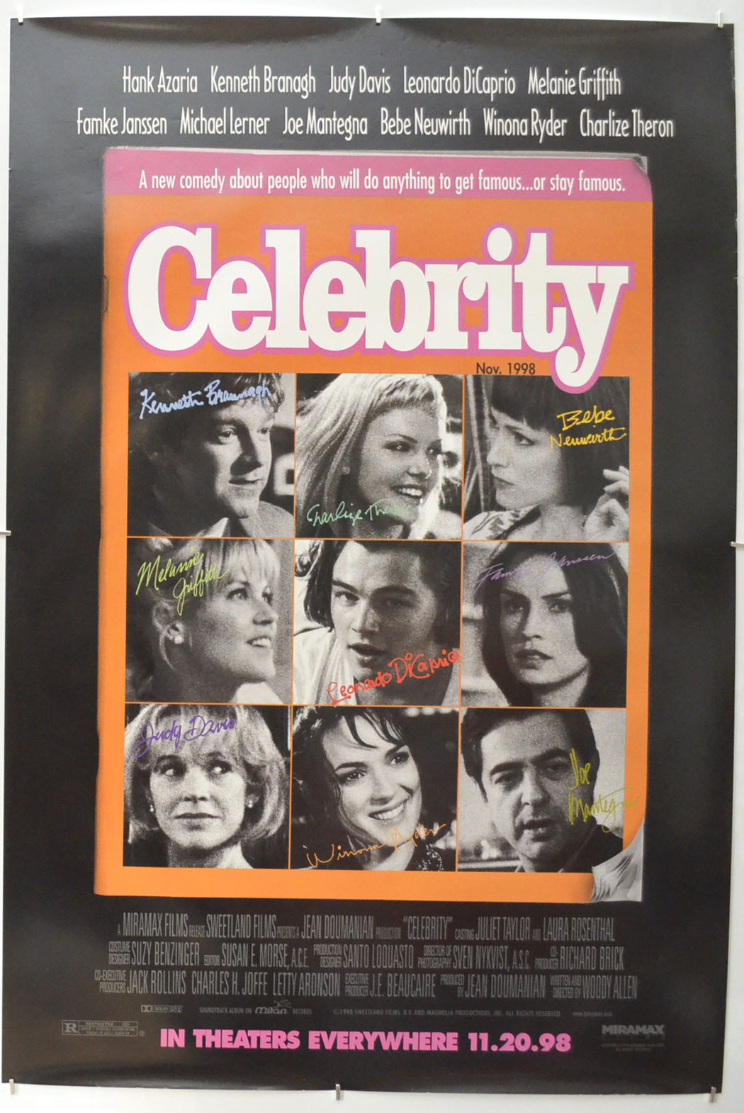 Celebrity  Original One Sheet Poster - Film Poster - Movie Poster