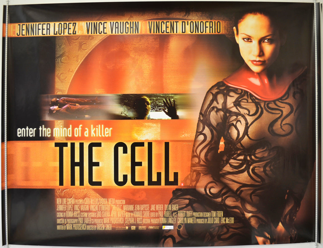 The Cell  Original Quad Poster - Film Poster - Movie Poster 