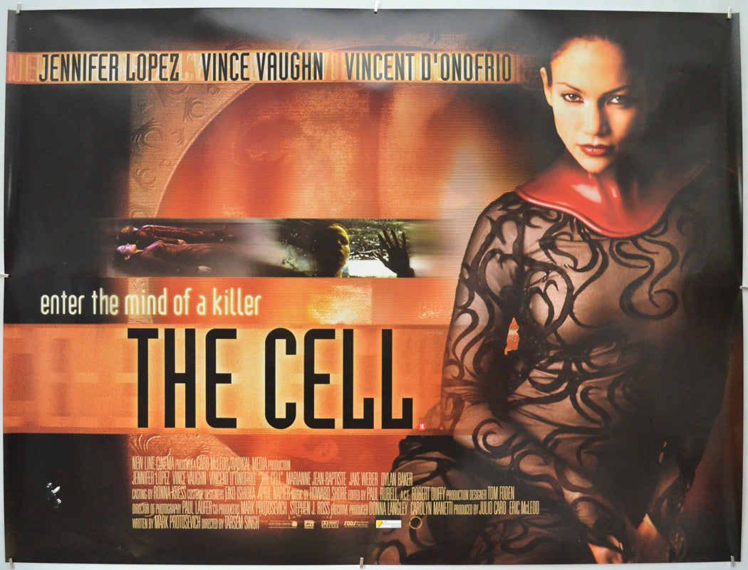 The Cell Original Quad Poster - Film Poster - Movie Poster