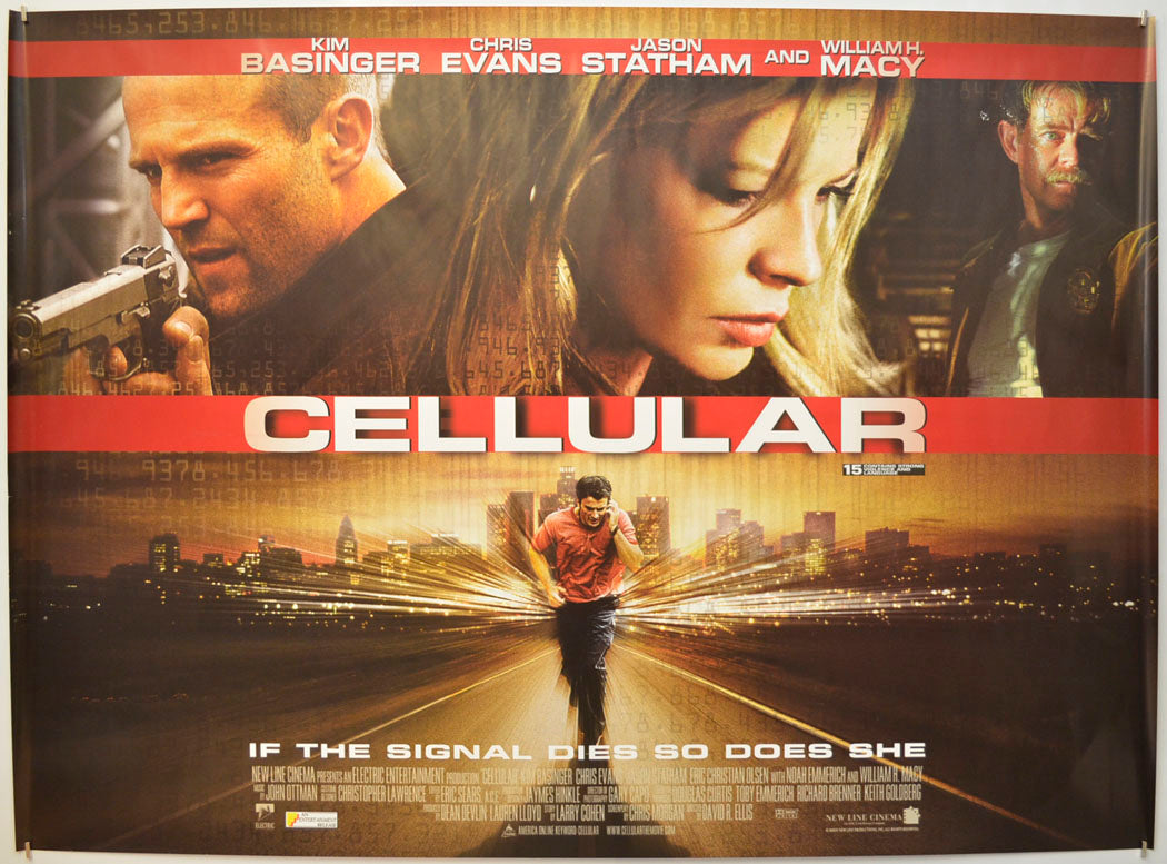 Cellular Original Quad Poster - Film Poster - Movie Poster