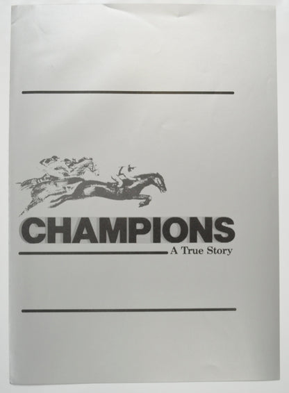 Champions Original Cinema Exhibitors Press Synopsis / Credits Booklet (UK)