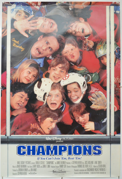 Champions (a.k.a. The Mighty Ducks) Original One Sheet Poster - Film Poster - Movie Poster