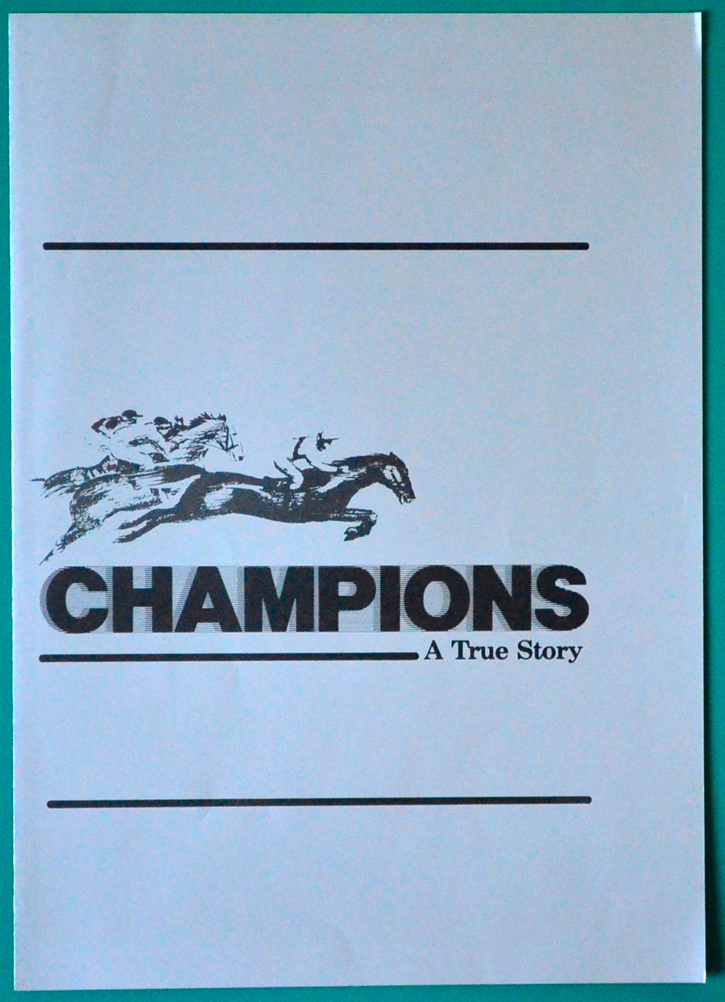 Champions    Original 4 Page Cinema Exhibitor's Synopsis Booklet    