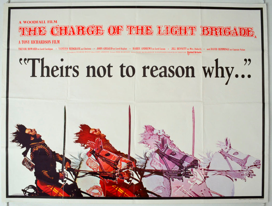 The Charge Of The Light Brigade Original British Quad Poster - Movie Poster