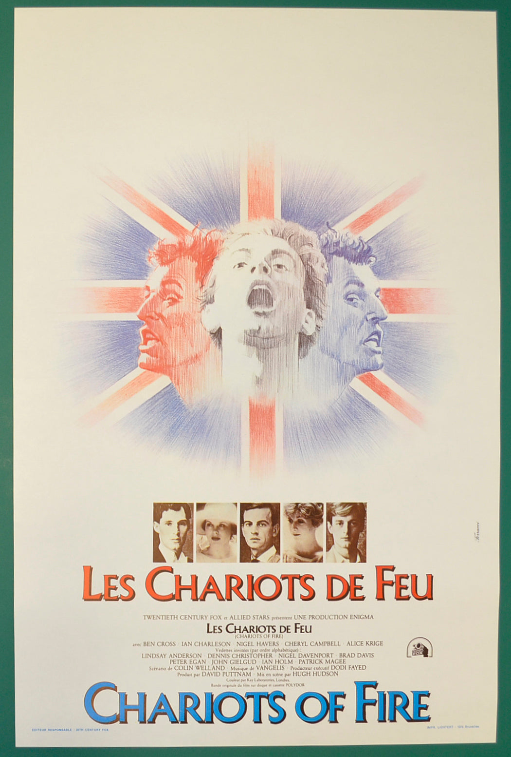 Chariots Of Fire  Original Belgian Poster - Film Poster - Movie Poster  