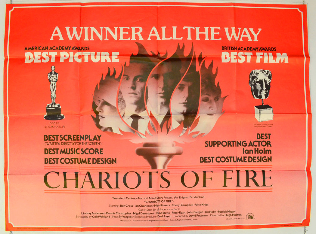 Chariots Of Fire Original British Quad Poster - Film Poster - Movie Poster 