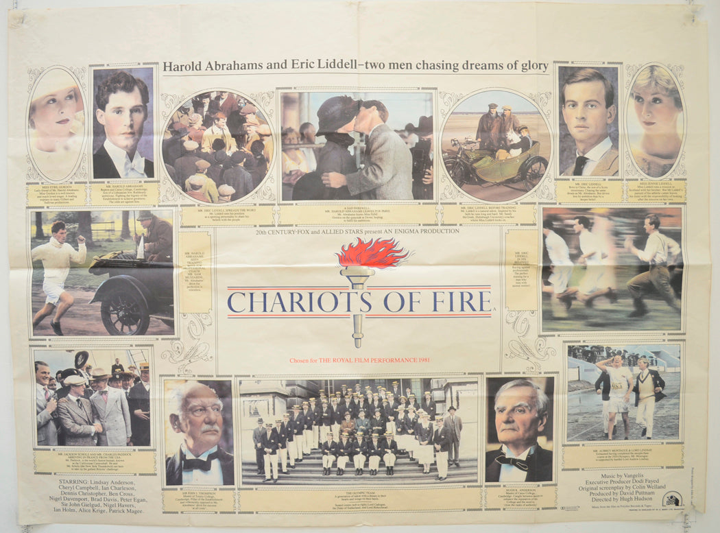 Chariots Of Fire  Original British Quad Poster - Film Poster - Movie Poster 