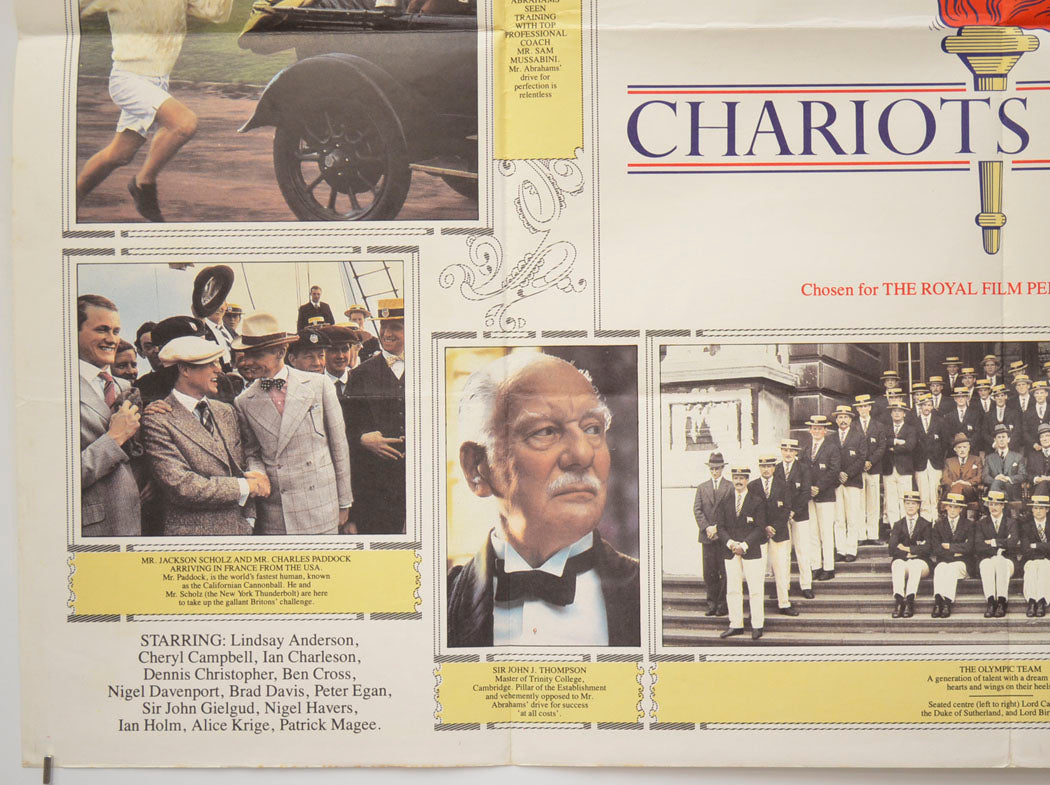 CHARIOTS OF FIRE (Bottom Left) Cinema Quad Movie Poster 