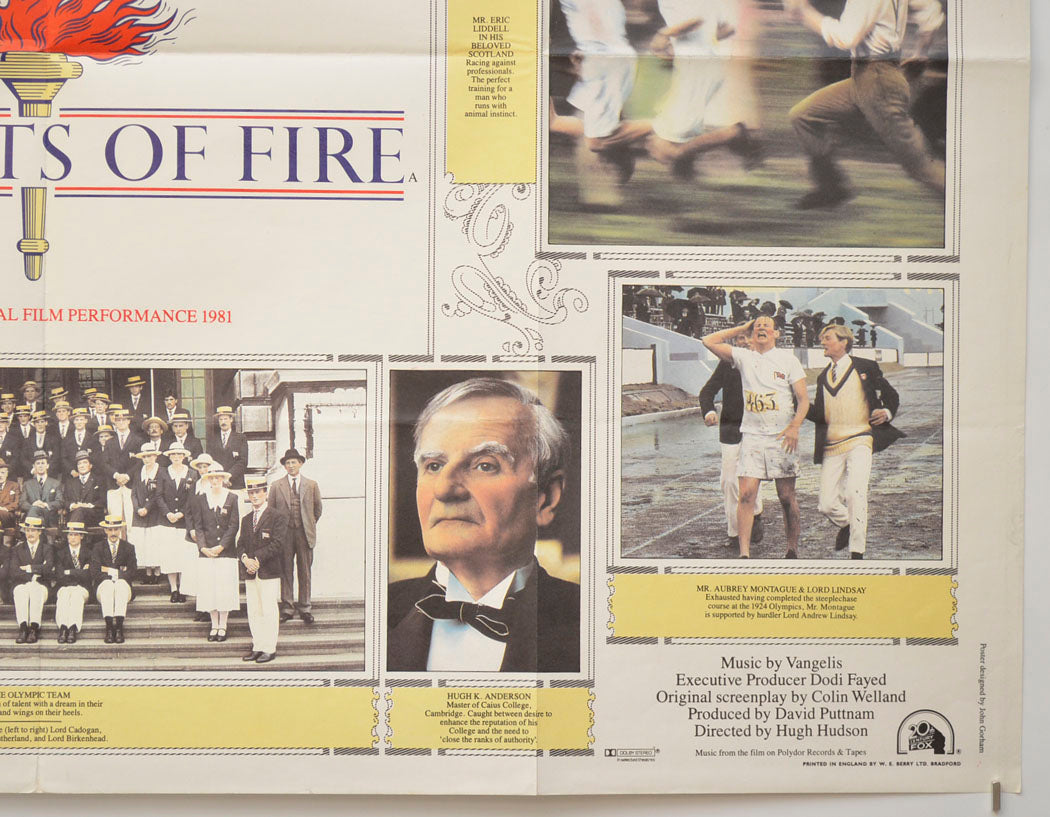 CHARIOTS OF FIRE (Bottom Right) Cinema Quad Movie Poster 