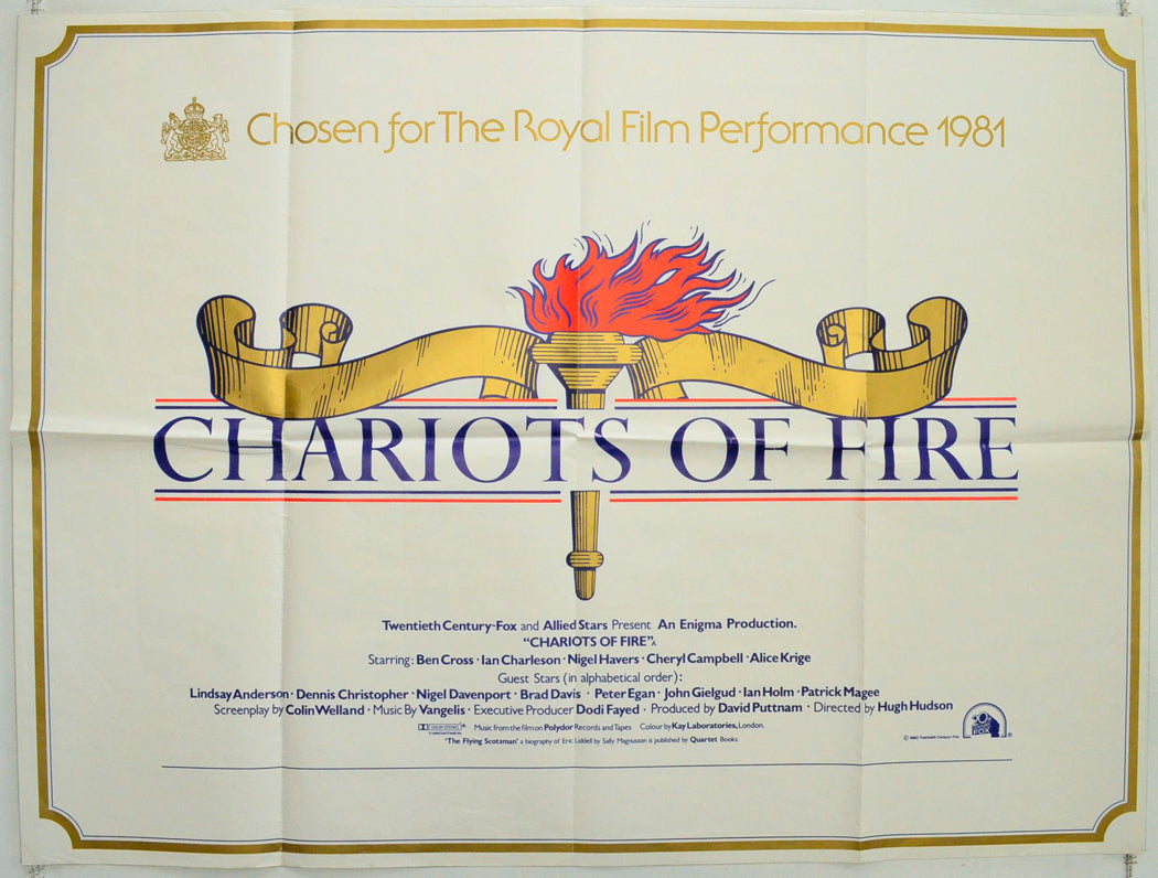 Chariots Of Fire Original British Quad Poster - Film Poster - Movie Poster 