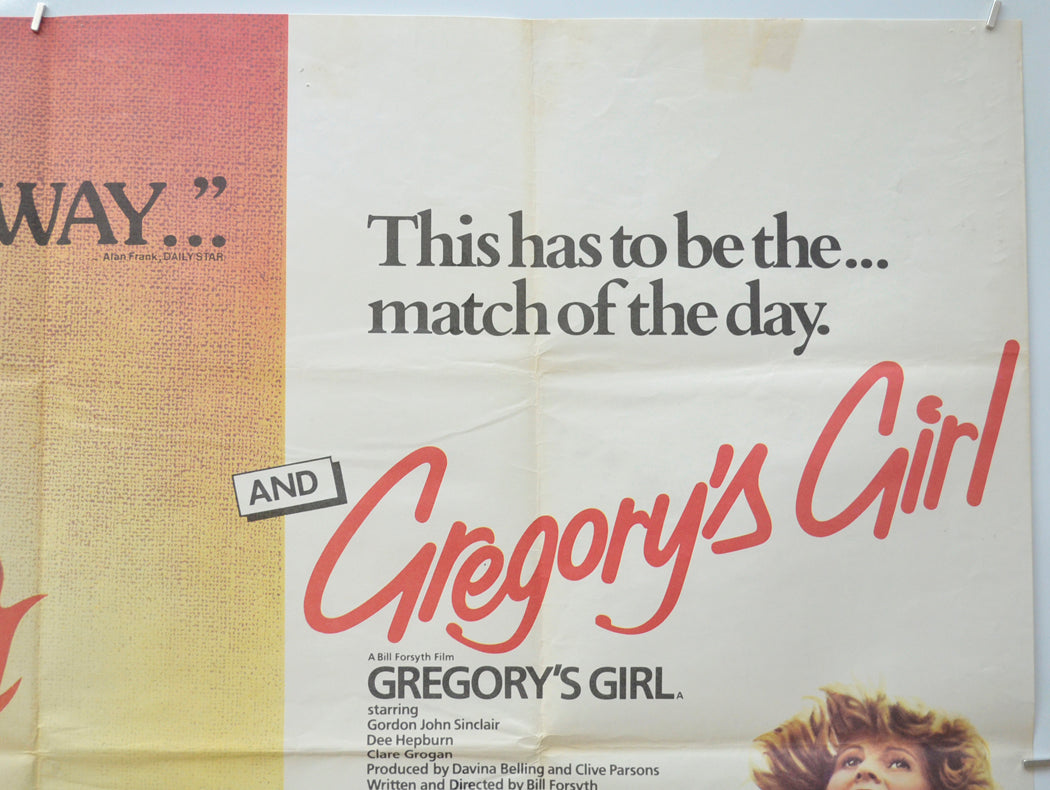 CHARIOTS OF FIRE / GREGORY’S GIRL (Top Right) Cinema Quad Movie Poster 