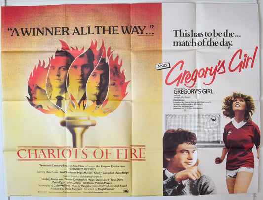 Chariots Of Fire / Gregory's Girl  (Double Bill)   Original British Quad Poster - Movie Poster