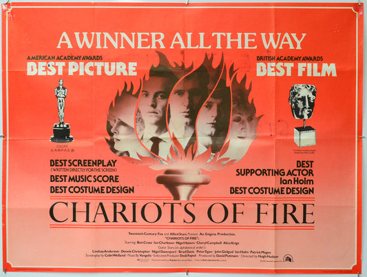 Chariots Of Fire - Original Quad Poster - Film Poster - Movie Poster