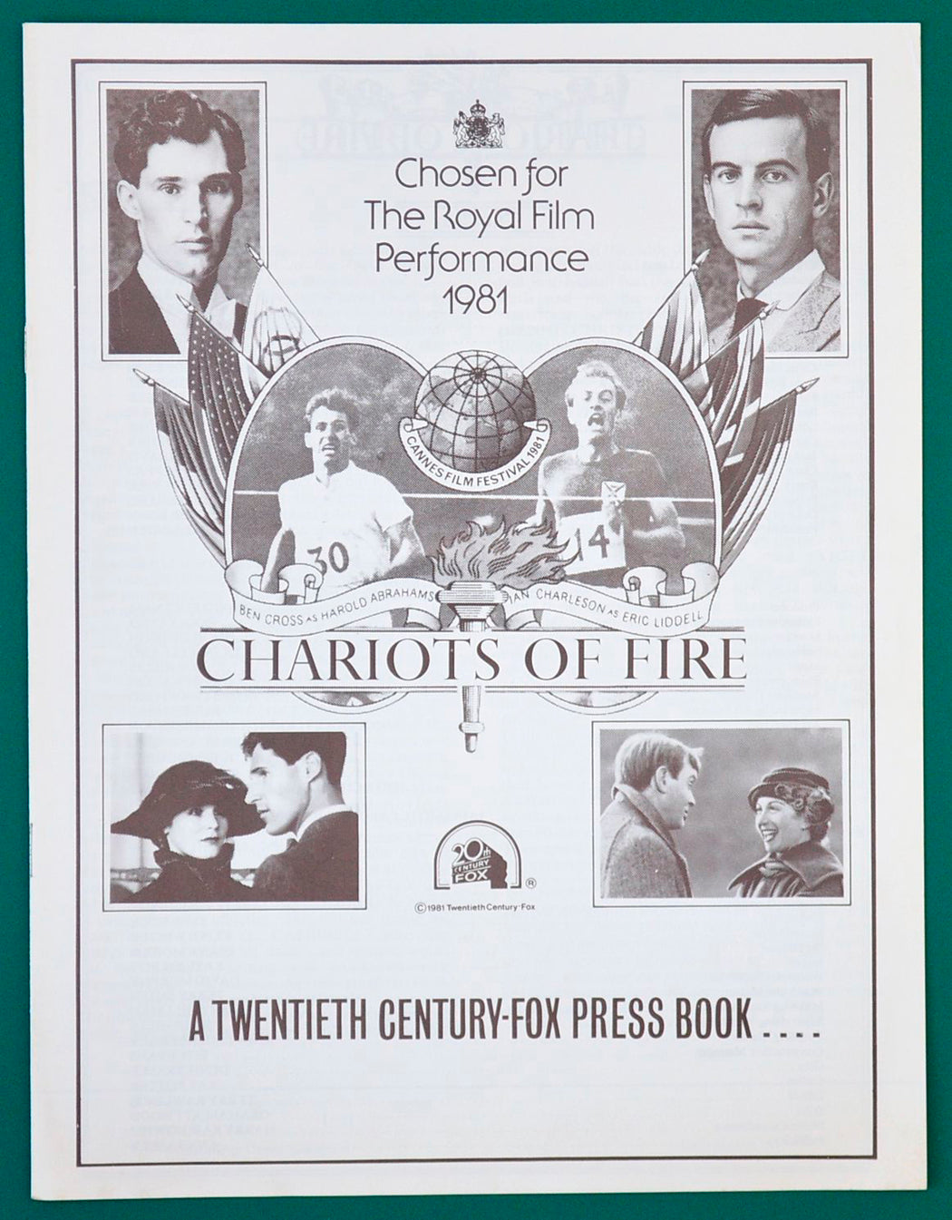 Chariots Of Fire    Original 8 Page Cinema Exhibitor's Campaign Press Book  + Synopsis / Credits Booklet    