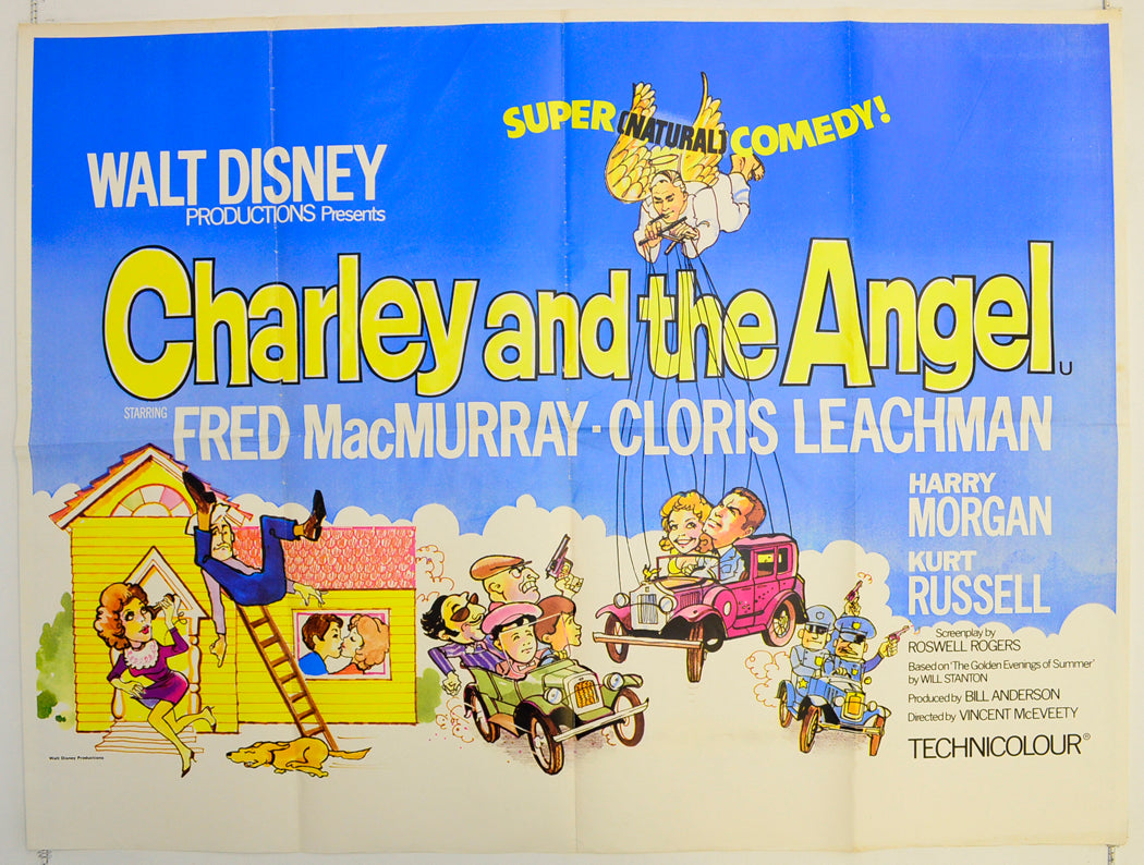 Charley And The Angel Original Quad Poster - Film Poster - Movie Poster  