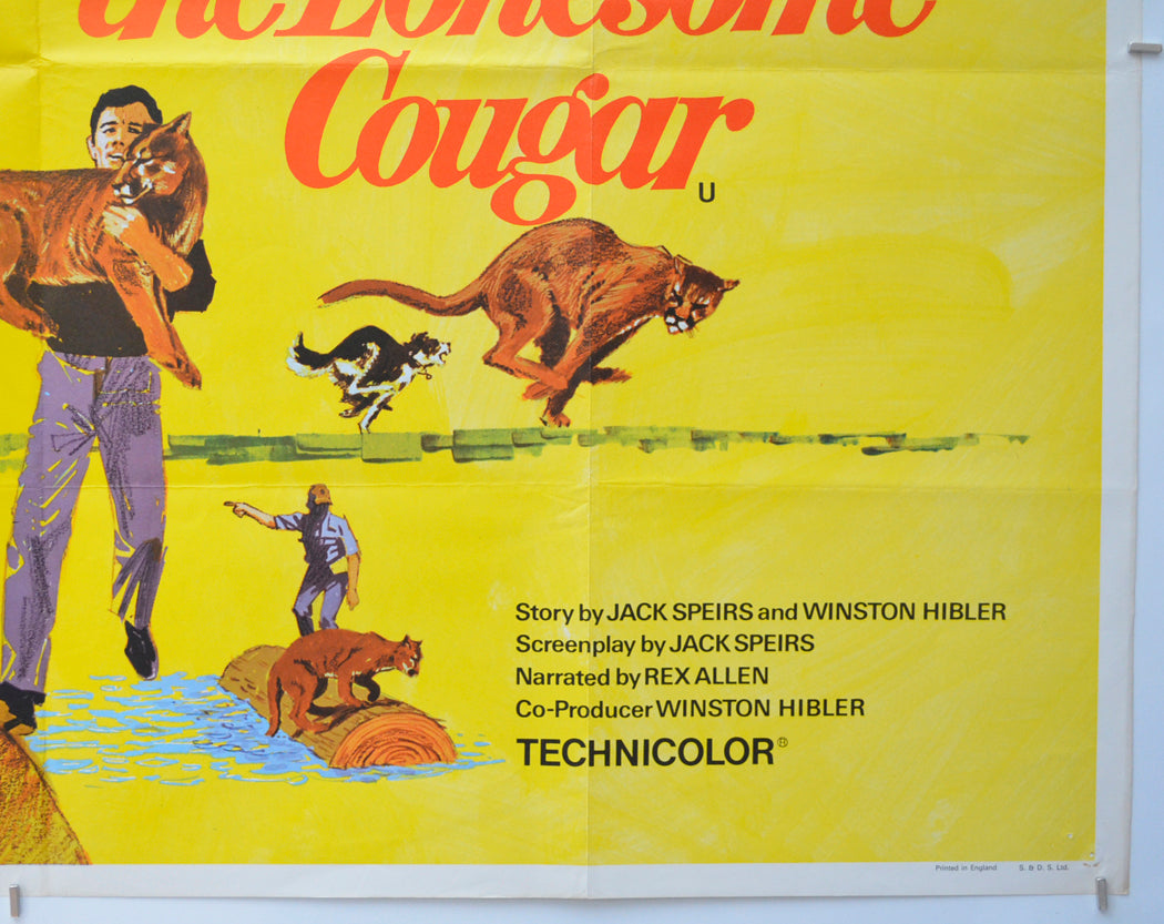 CHARLIE THE LONESOME COUGAR (Bottom Right) Cinema Quad Movie Poster 