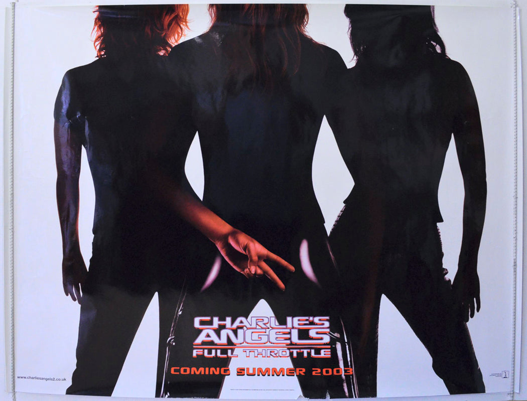 Charlie's Angels : Full Throttle  (Teaser / Advance Version)   Original British Quad Poster - Film Poster - Movie Poster 