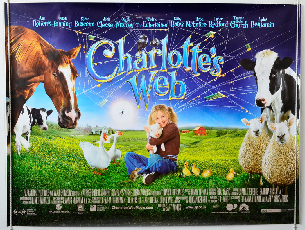 Charlotte's Web Original British Quad Poster - Movie Poster