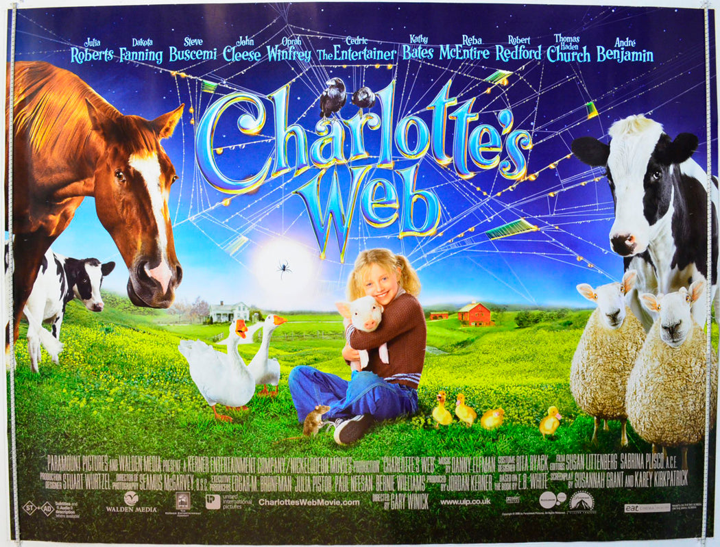 Charlotte's Web Original British Quad Poster - Film Poster - Movie Poster 