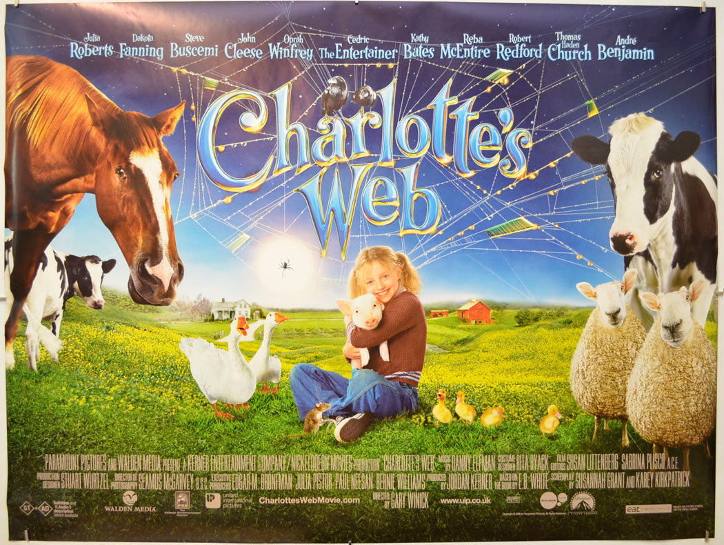 Charlotte's Web Original Quad Poster - Film Poster - Movie Poster