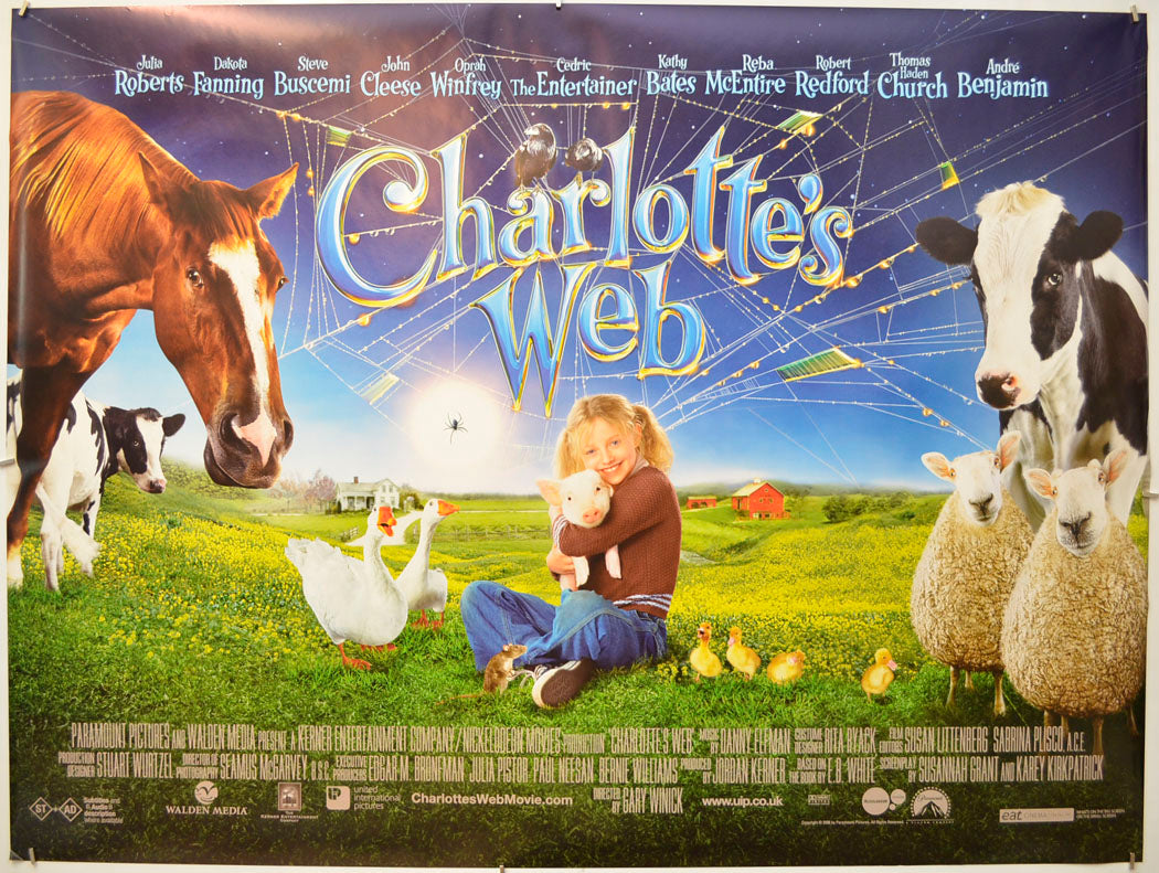 Charlotte's Web Original Quad Poster - Film Poster - Movie Poster