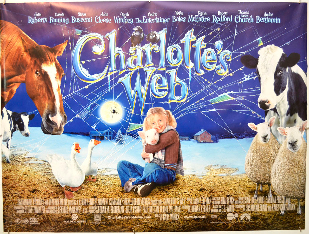 Charlotte's Web (Hay Version) Original Quad Poster - Film Poster - Movie Poster