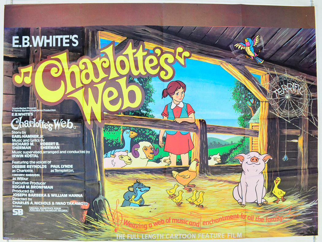 Charlotte's Web  Original British Quad Poster - Film Poster - Movie Poster