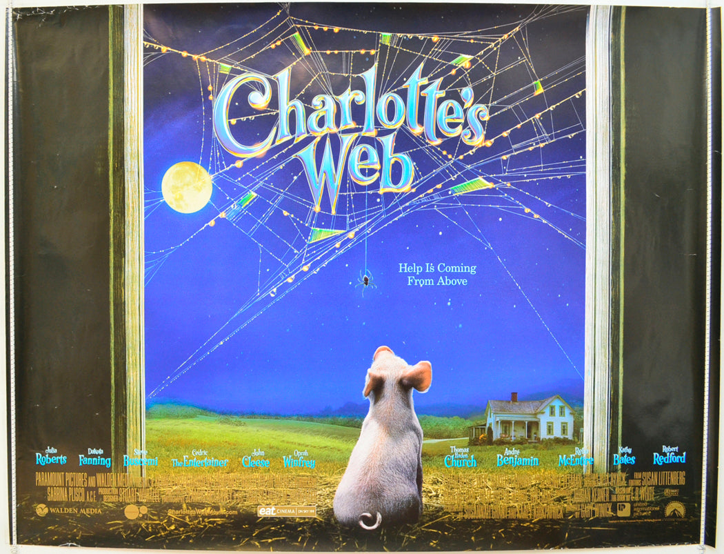 Charlotte's Web  (Teaser / Advance Version)   Original Quad Poster - Film Poster - Movie Poster  