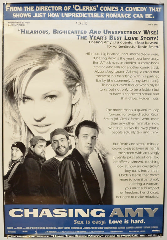 Chasing Amy (Review Version) Original One Sheet Poster - Film Poster - Movie Poster