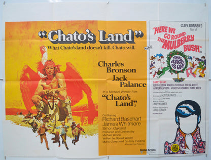 Chato’s Land / Here We Go Round The Mulberry Bush (Double Bill)  Original Quad Poster - Film Poster - Movie Poster