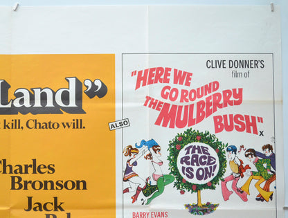 CHATO’S LAND / HERE WE GO ROUND THE MULBERRY BUSH (Top Right) Cinema Quad Movie Poster 