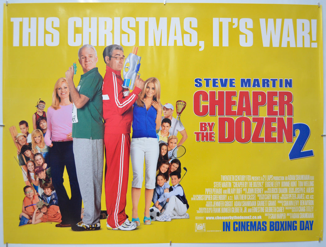 Cheaper By The Dozen 2 - Original Quad Poster - Film Poster - Movie Poster