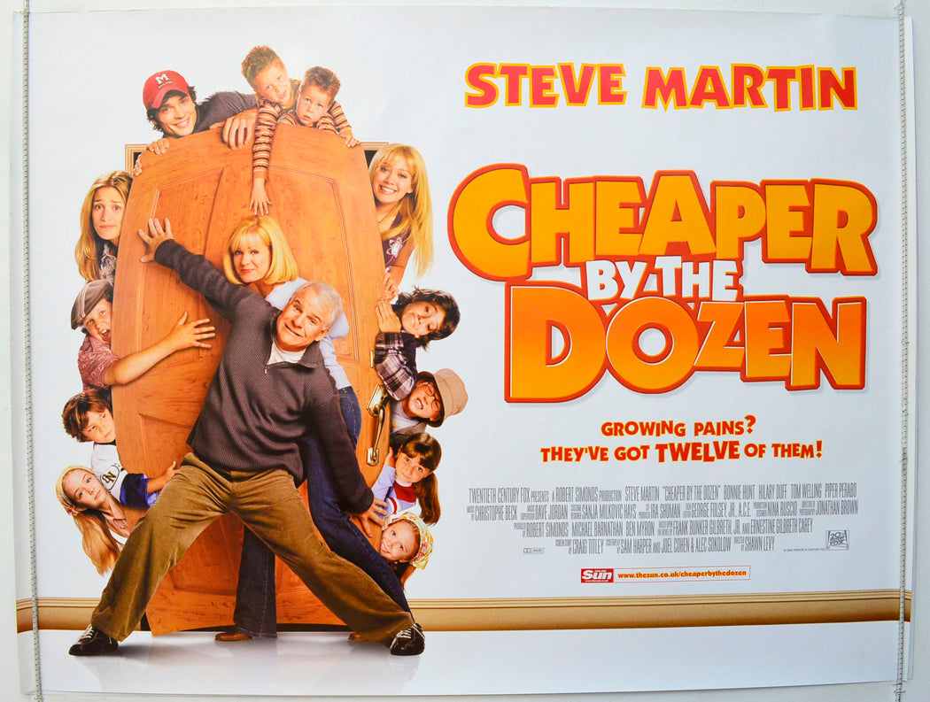 Cheaper By The Dozen  Original British Quad Poster - Film Poster - Movie Poster