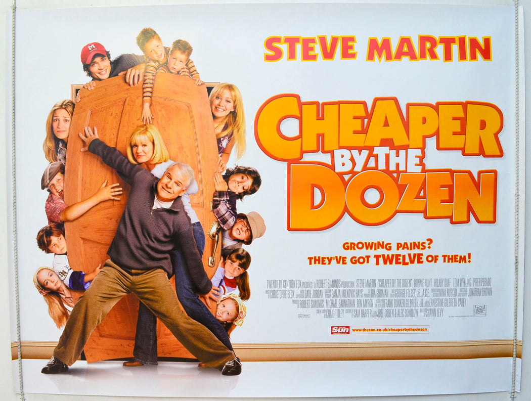 Cheaper By The Dozen  Original British Quad Poster - Film Poster - Movie Poster