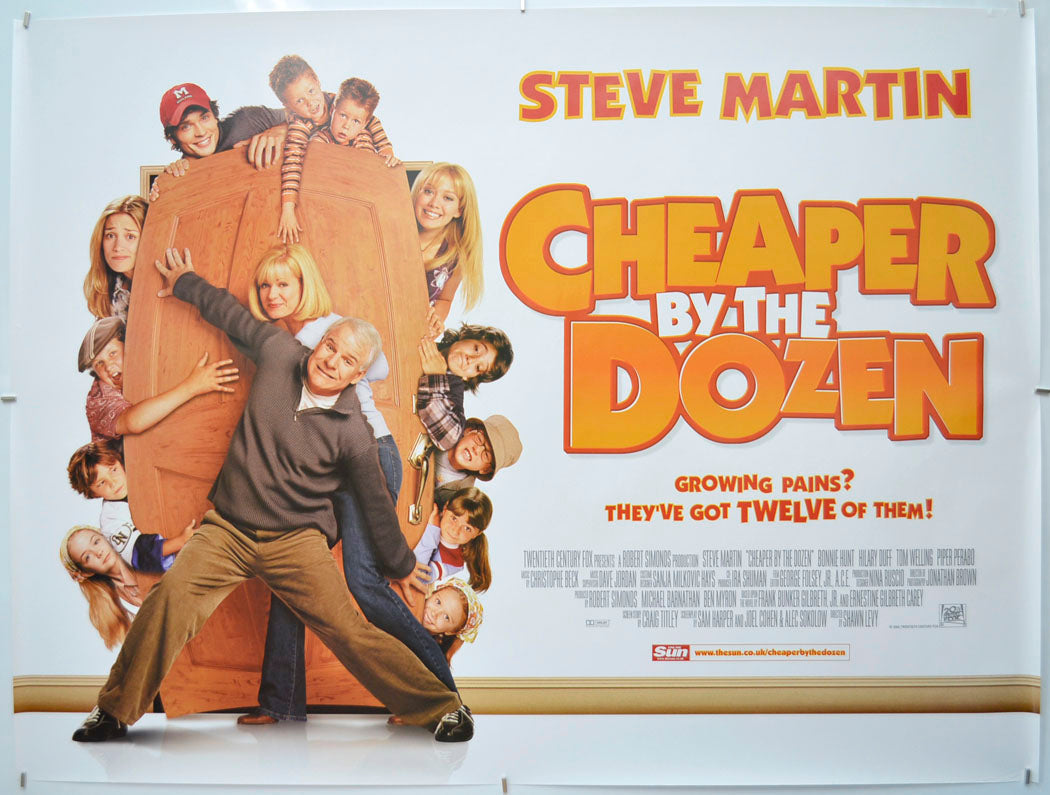 Cheaper By The Dozen Original Quad Poster - Film Poster - Movie Poster