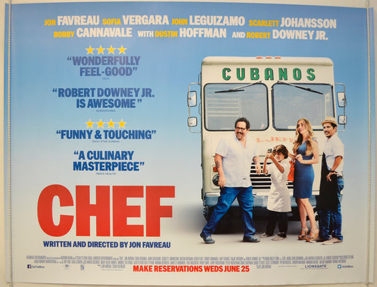 Chef  Original Quad Poster - Film Poster - Movie Poster 