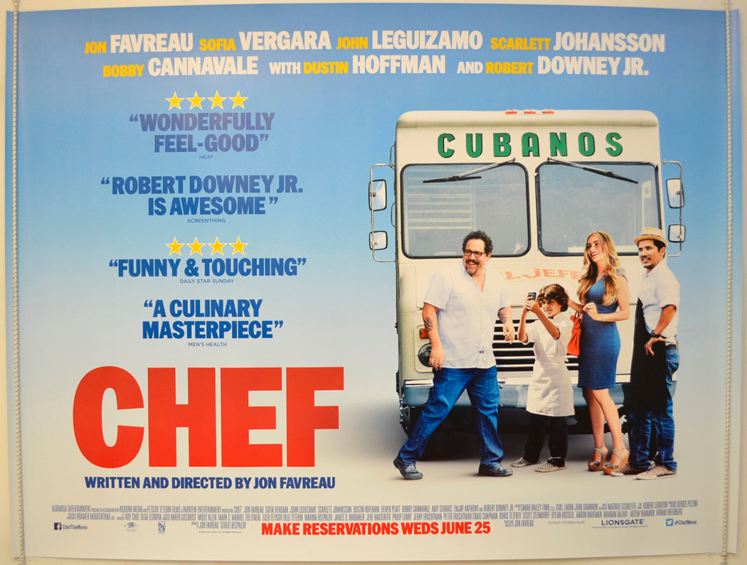 Chef  Original Quad Poster - Film Poster - Movie Poster 