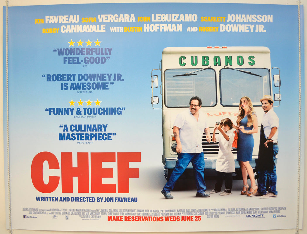 Chef  Original Quad Poster - Film Poster - Movie Poster 