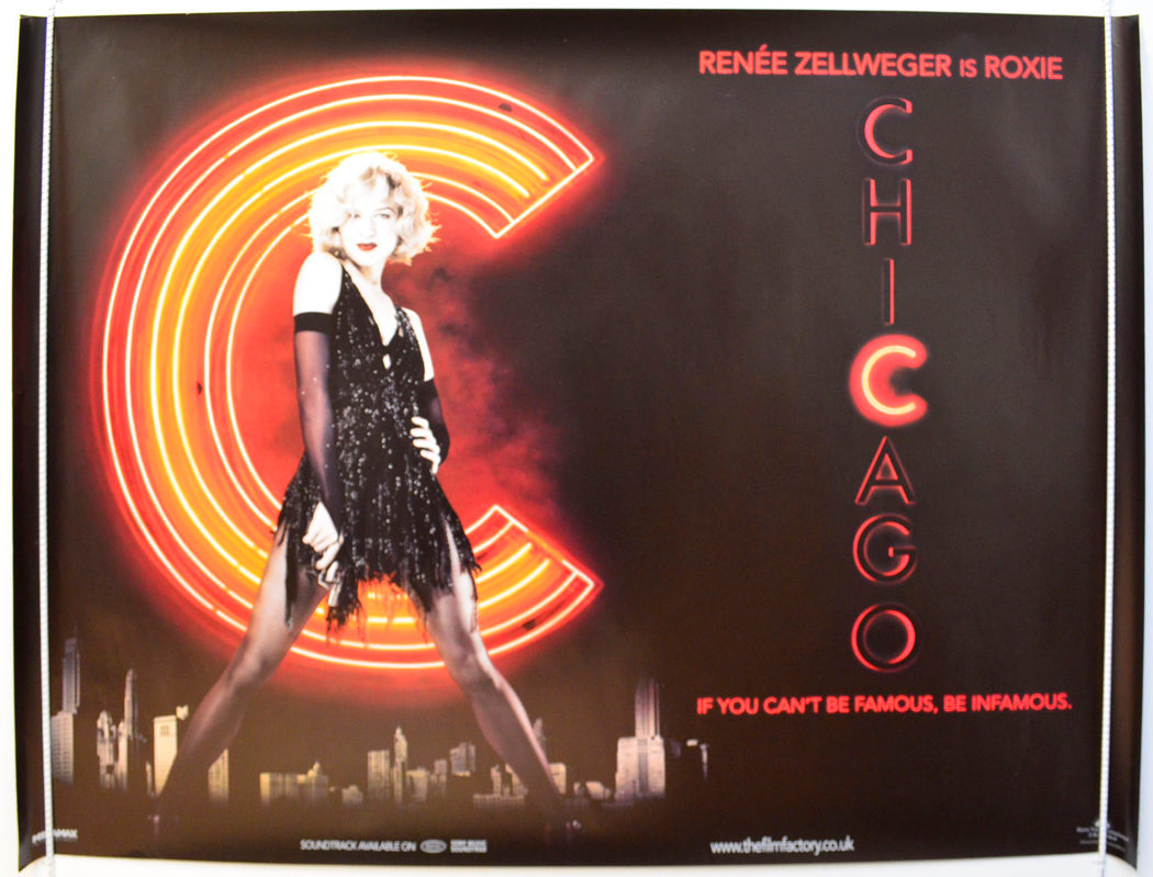 Chicago  (Roxie - Teaser / Advance Version)   Original British Quad Poster - Film Poster - Movie Poster 