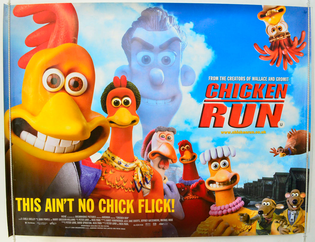 Chicken Run  Original British Quad Poster - Film Poster - Movie Poster