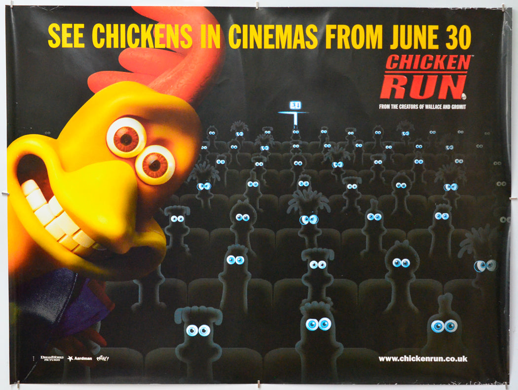 Chicken Run - Original Quad Poster - Film Poster - Movie Poster