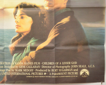 CHILDREN OF A LESSER GOD (Bottom Right) Cinema Quad Movie Poster 