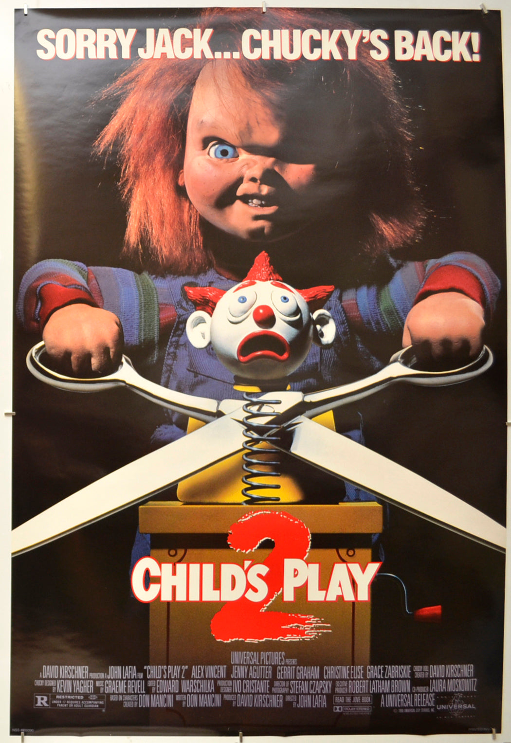 Child's Play 2 Original One Sheet Poster - Film Poster - Movie Poster